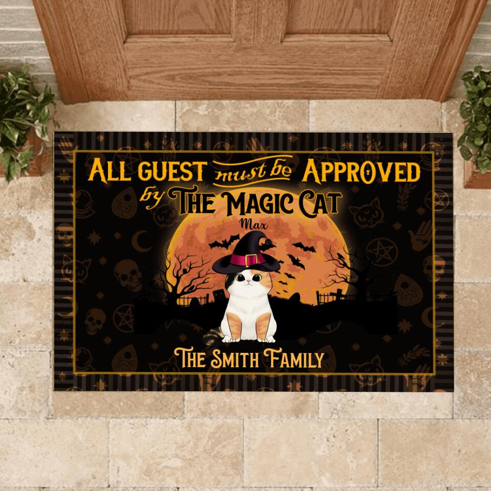 All Guest Must Be Approved By The Magic Cats - Personalized Doormat