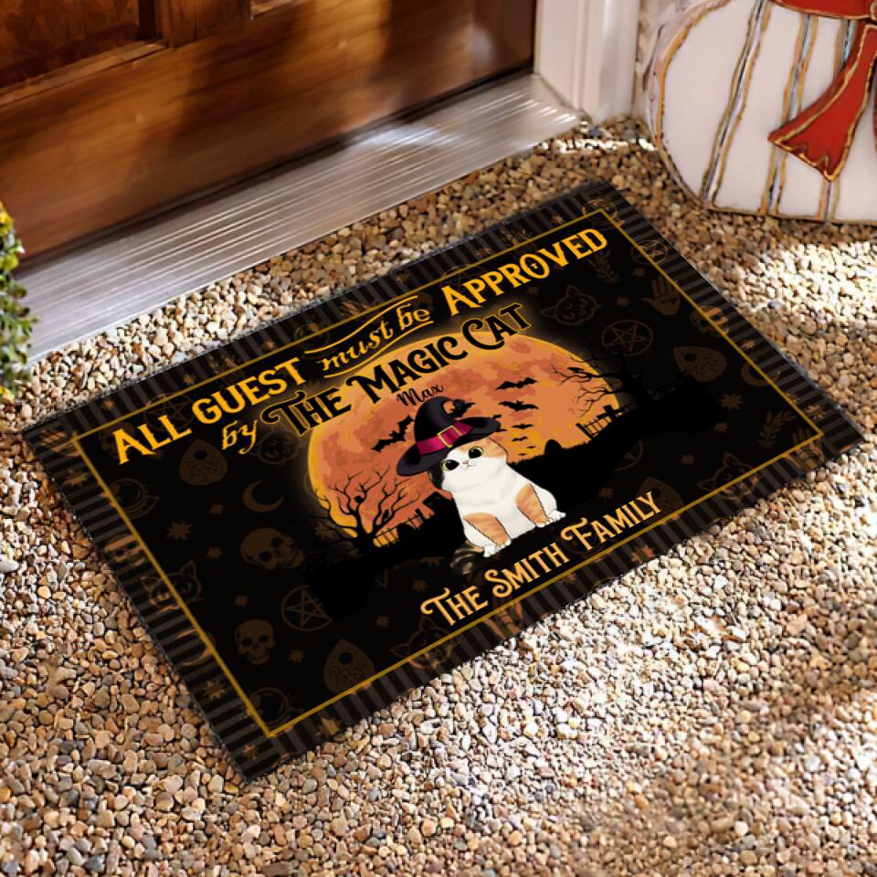 All Guest Must Be Approved By The Magic Cats - Personalized Doormat