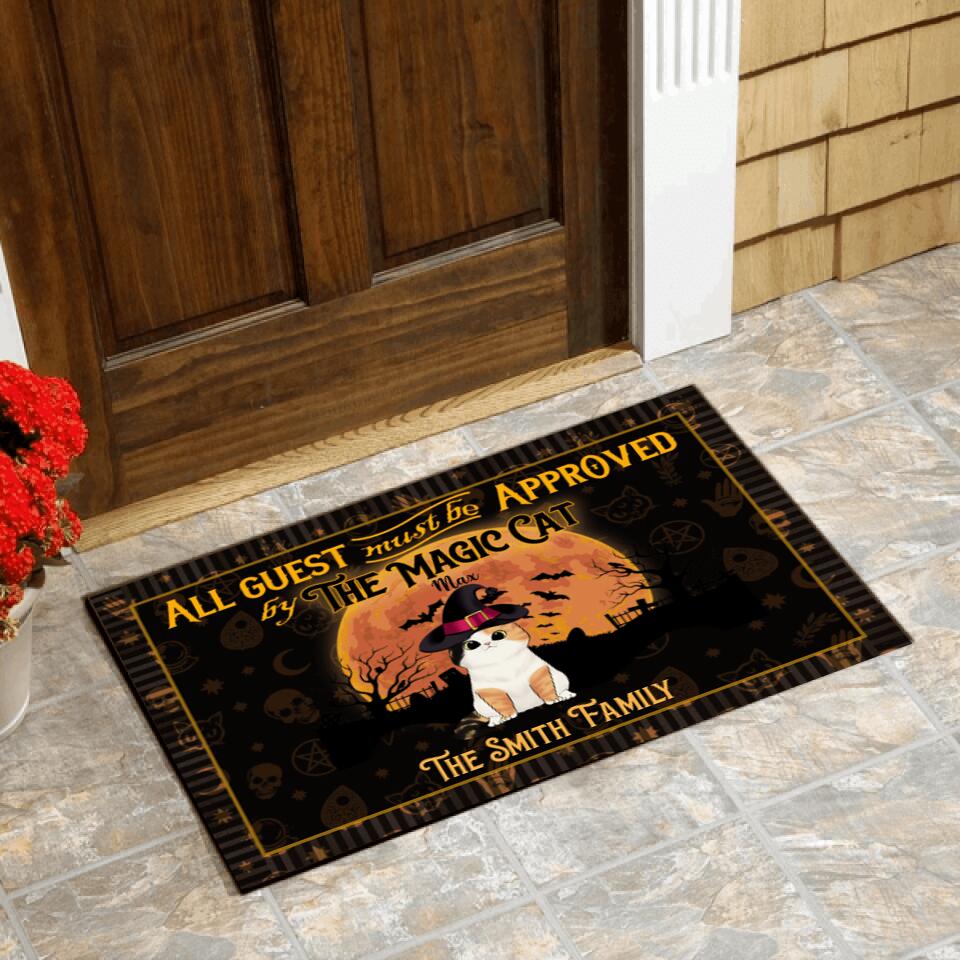 All Guest Must Be Approved By The Magic Cats - Personalized Doormat
