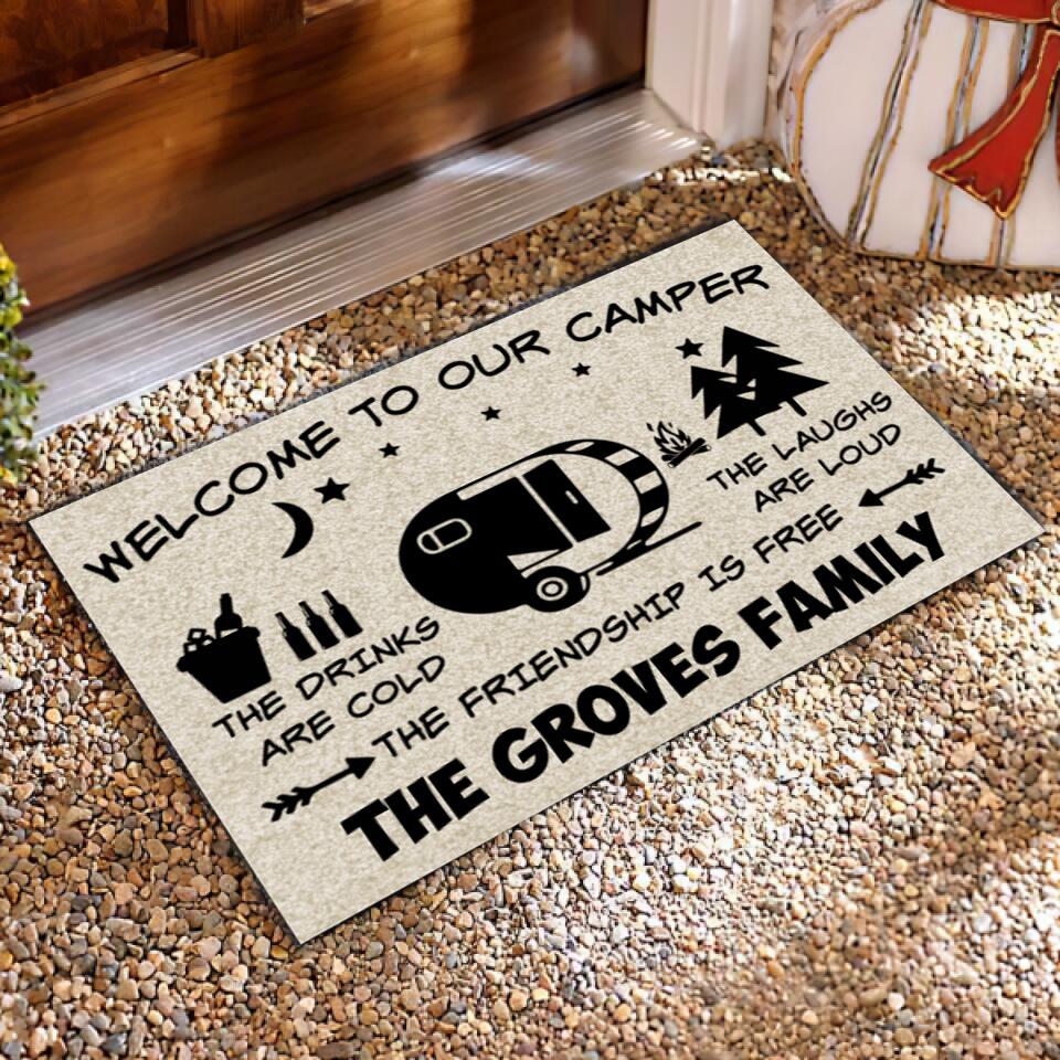 Welcome To Our Camper - Personalized Doormat