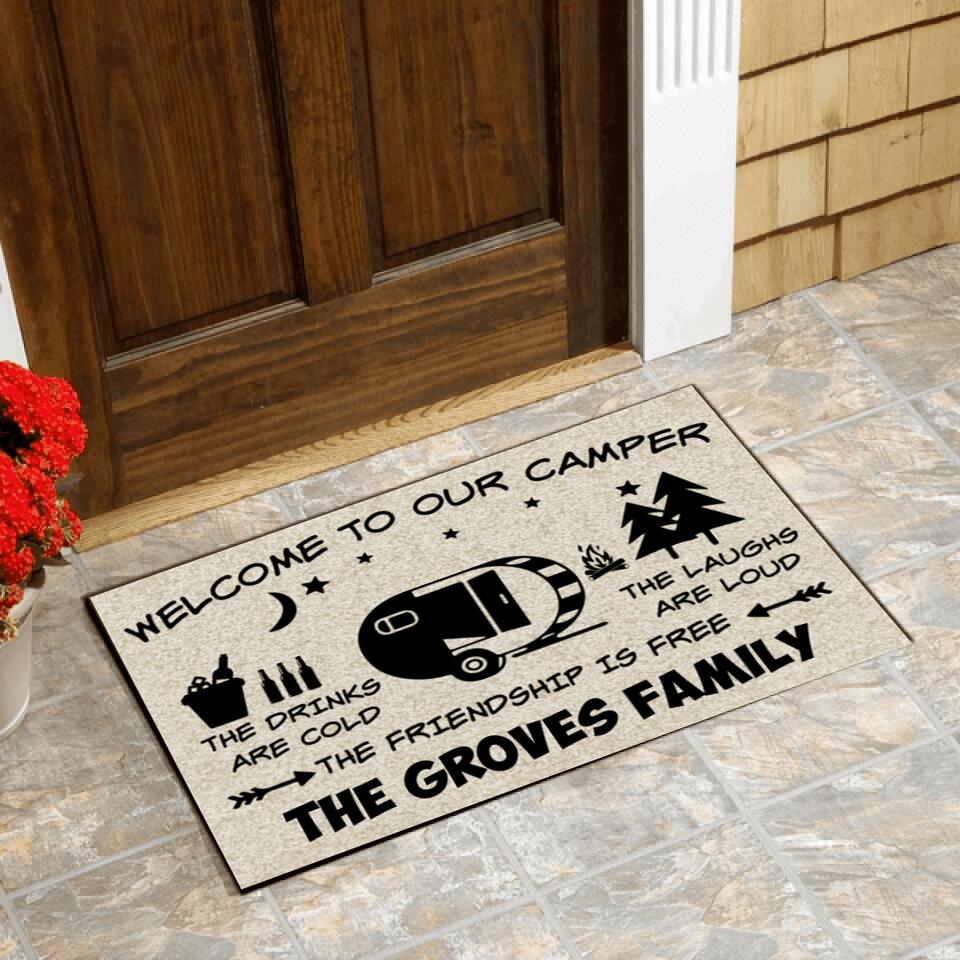 Welcome To Our Camper - Personalized Doormat