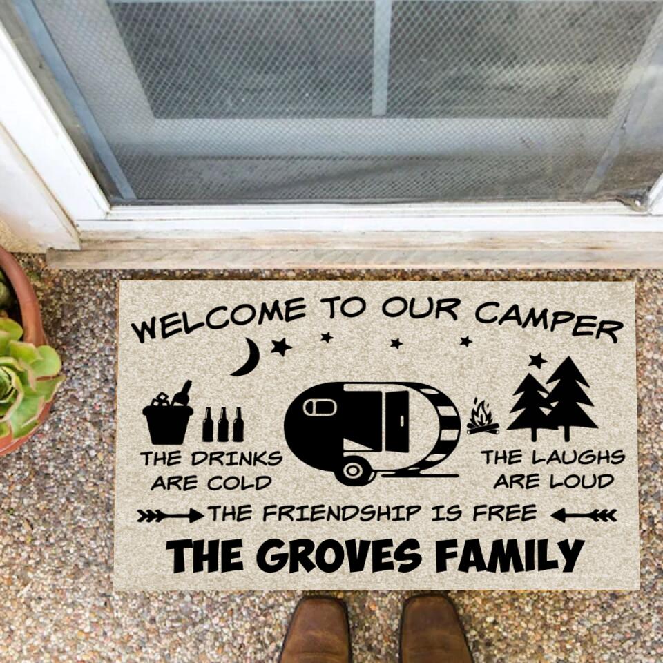 Welcome To Our Camper - Personalized Doormat