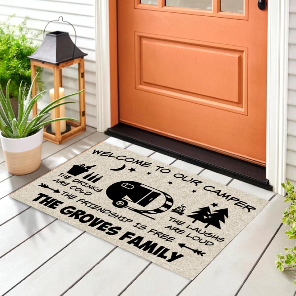 Welcome To Our Camper - Personalized Doormat