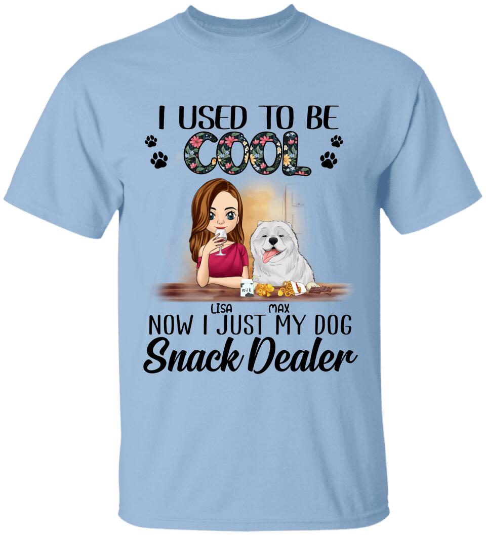 I Used To Be Cool. Now I Just My Dogs Snack Dealer - Personalized T-Shirt, Sweatshirt