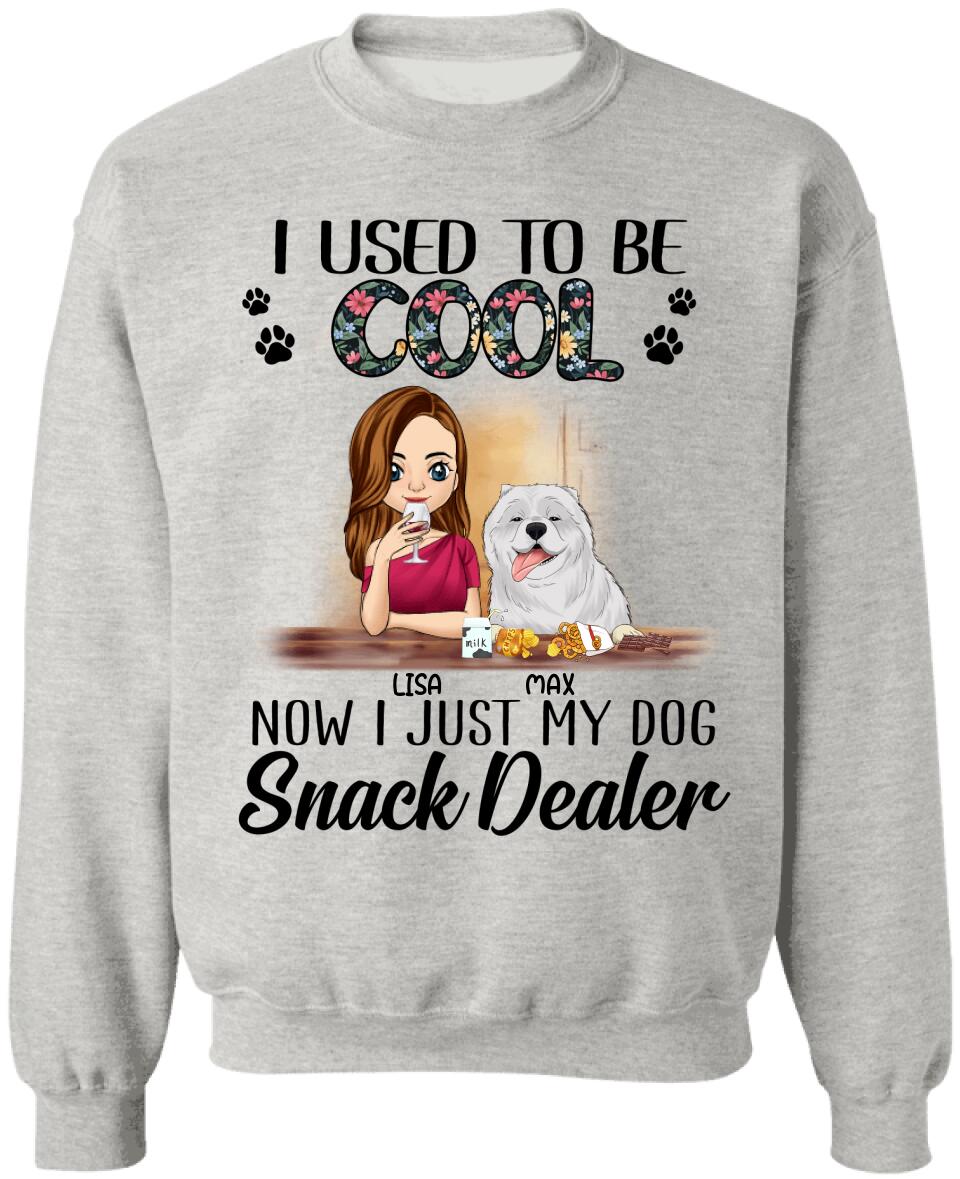 I Used To Be Cool. Now I Just My Dogs Snack Dealer - Personalized T-Shirt, Sweatshirt