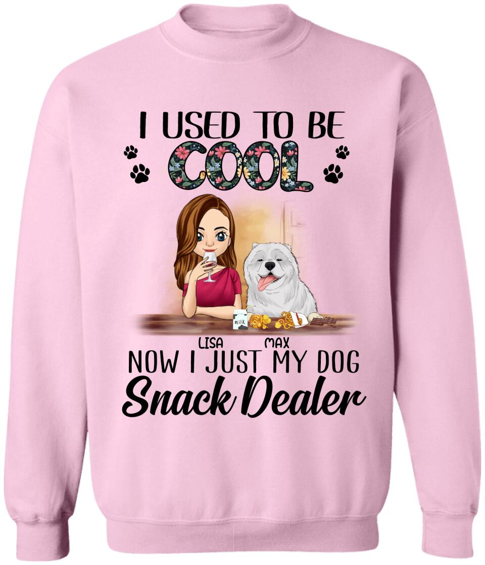 I Used To Be Cool. Now I Just My Dogs Snack Dealer - Personalized T-Shirt, Sweatshirt