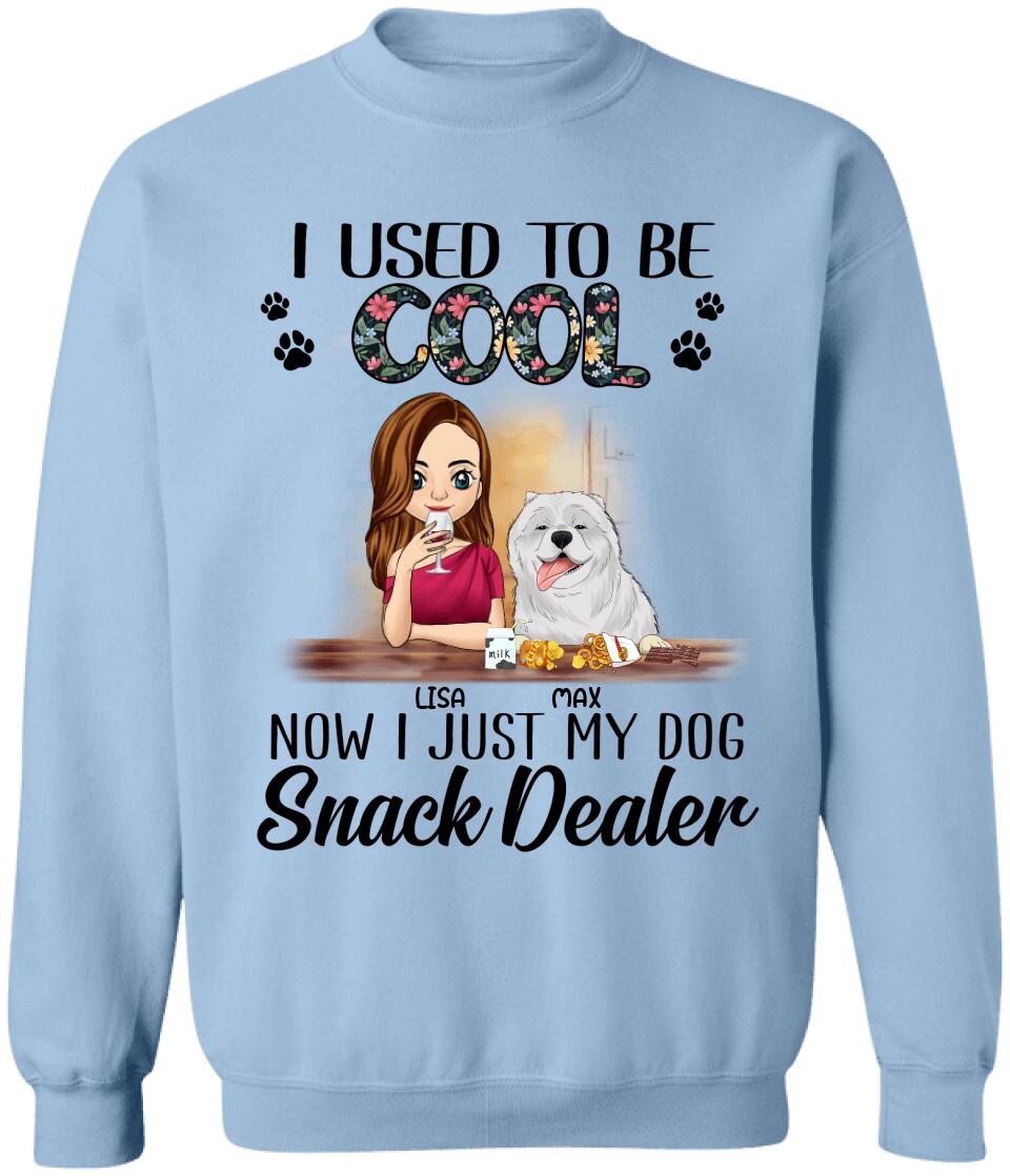 I Used To Be Cool. Now I Just My Dogs Snack Dealer - Personalized T-Shirt, Sweatshirt