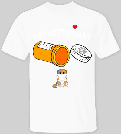 Antidepressant - Personalized T- Shirt, Gift For Cat Lovers