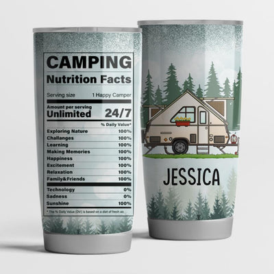 Camping Nutrition Facts - Personalized  Tumbler