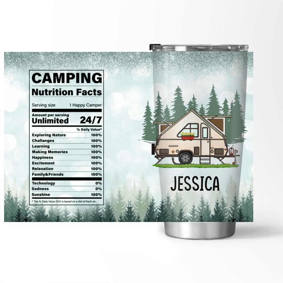 Camping Nutrition Facts - Personalized  Tumbler