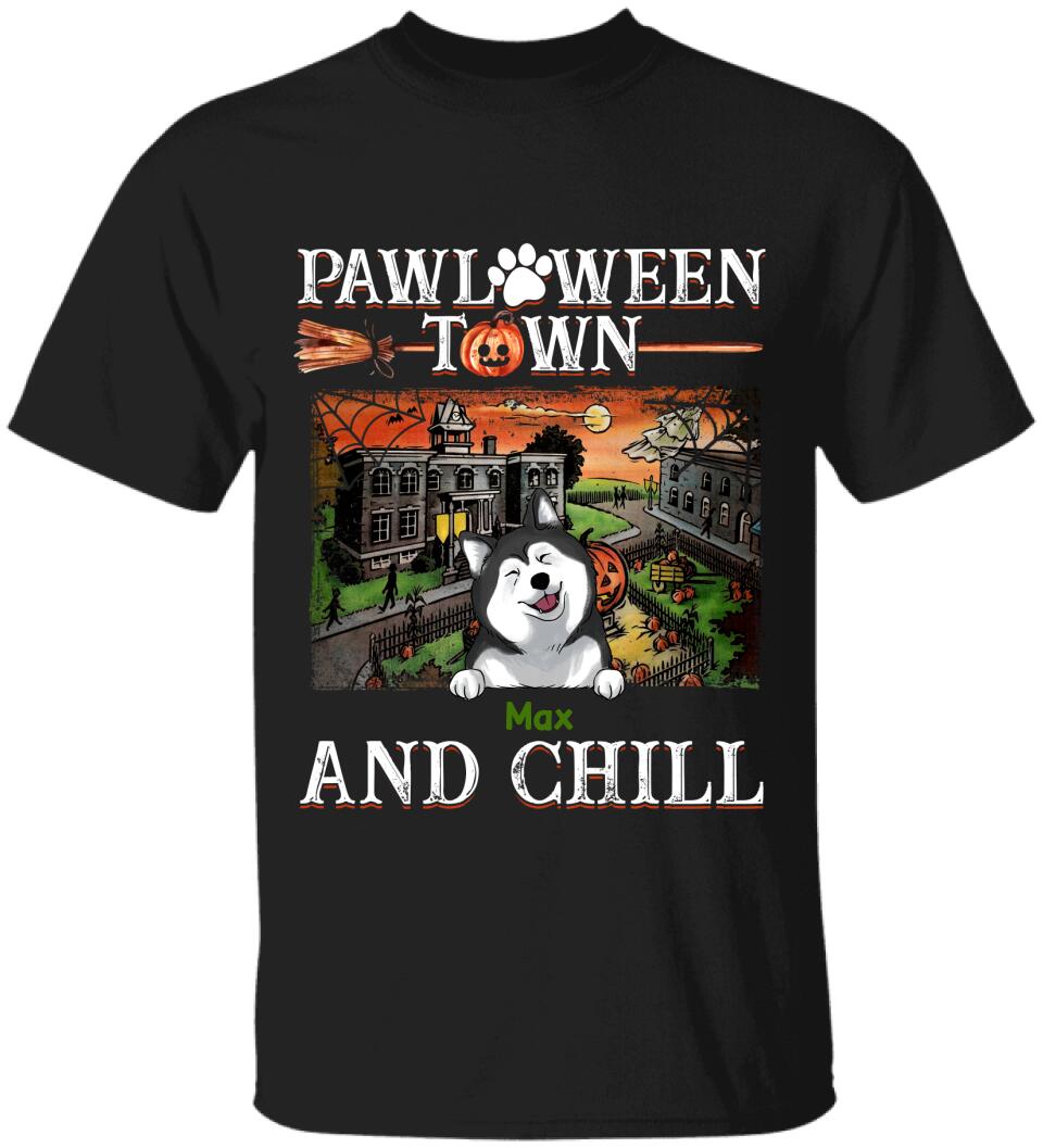 Pawloween Town And Chill - Personalized T-shirt
