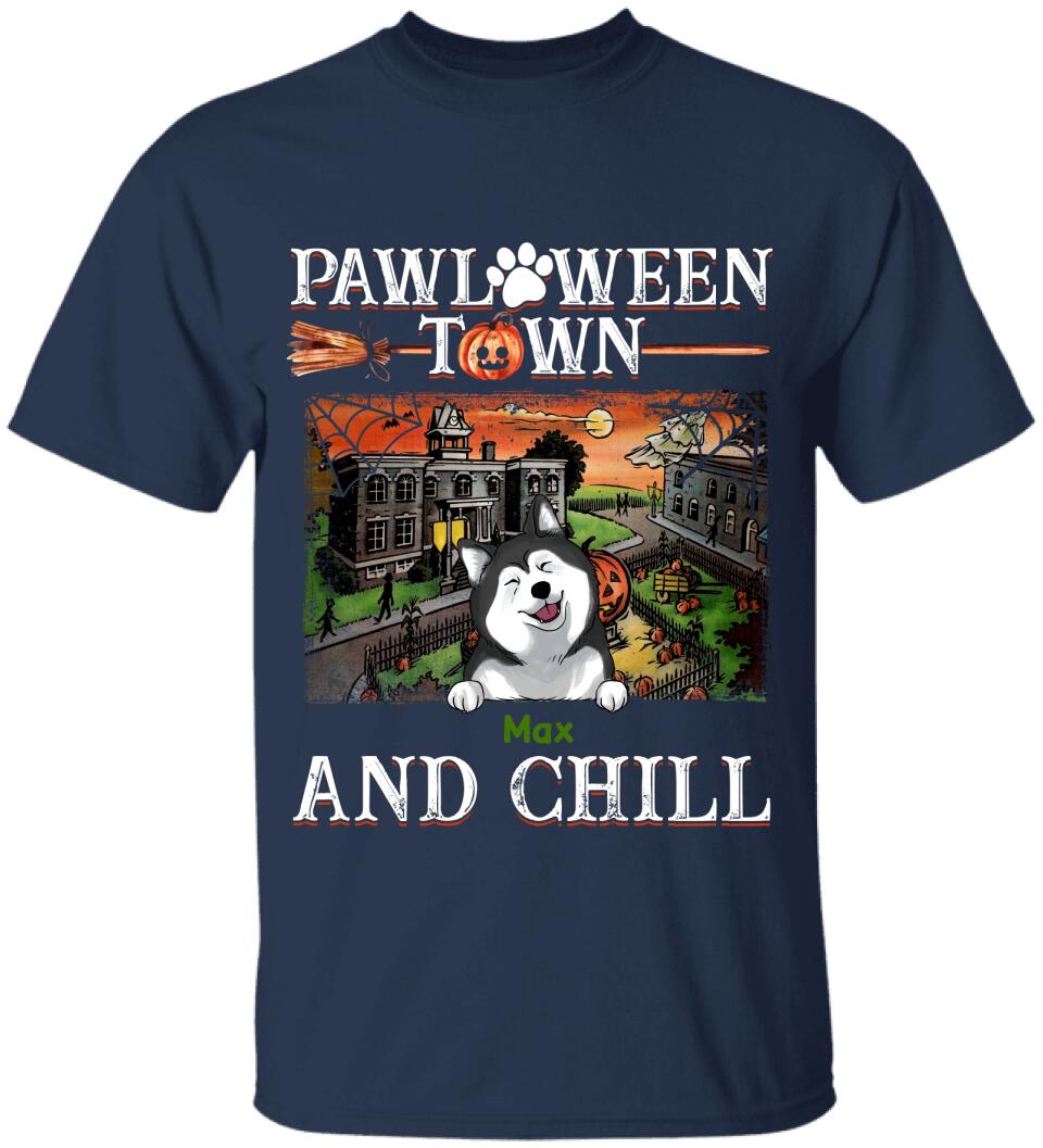Pawloween Town And Chill - Personalized T-shirt