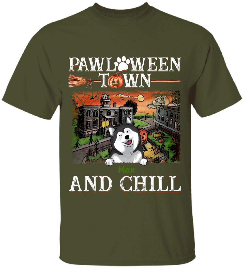 Pawloween Town And Chill - Personalized T-shirt