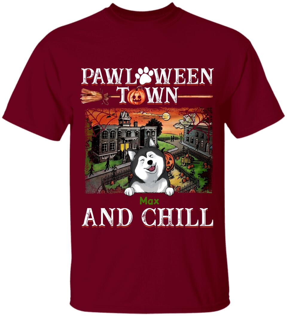 Pawloween Town And Chill - Personalized T-shirt