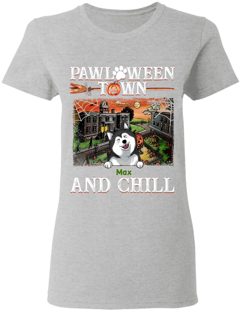 Pawloween Town And Chill - Personalized T-shirt