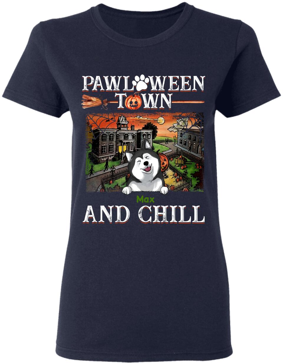 Pawloween Town And Chill - Personalized T-shirt
