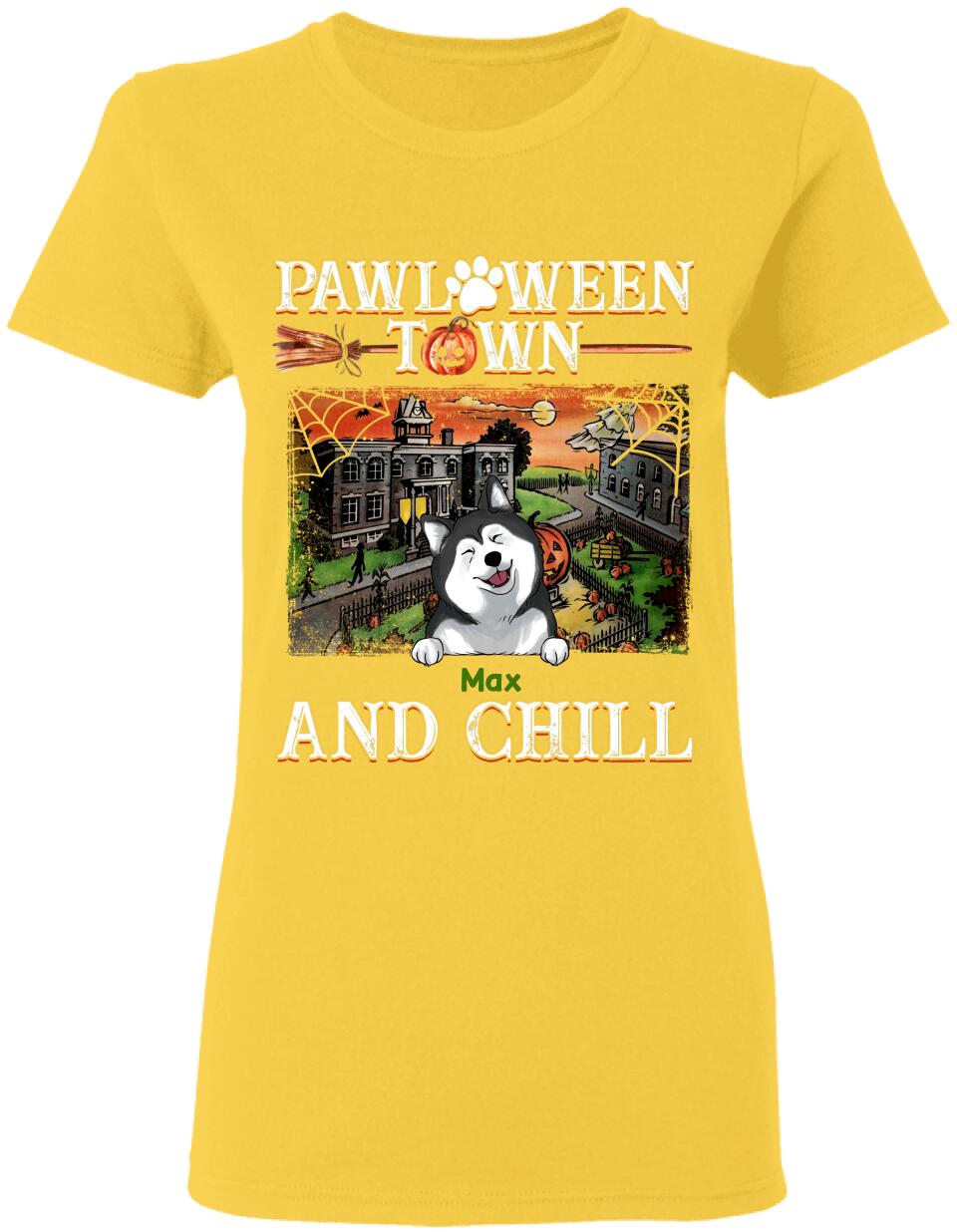 Pawloween Town And Chill - Personalized T-shirt