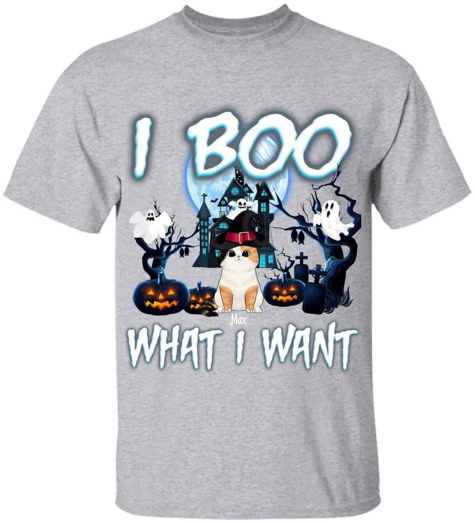 We Boo What We Want, Customized Up To 4 Cats - Personalized T-shirt