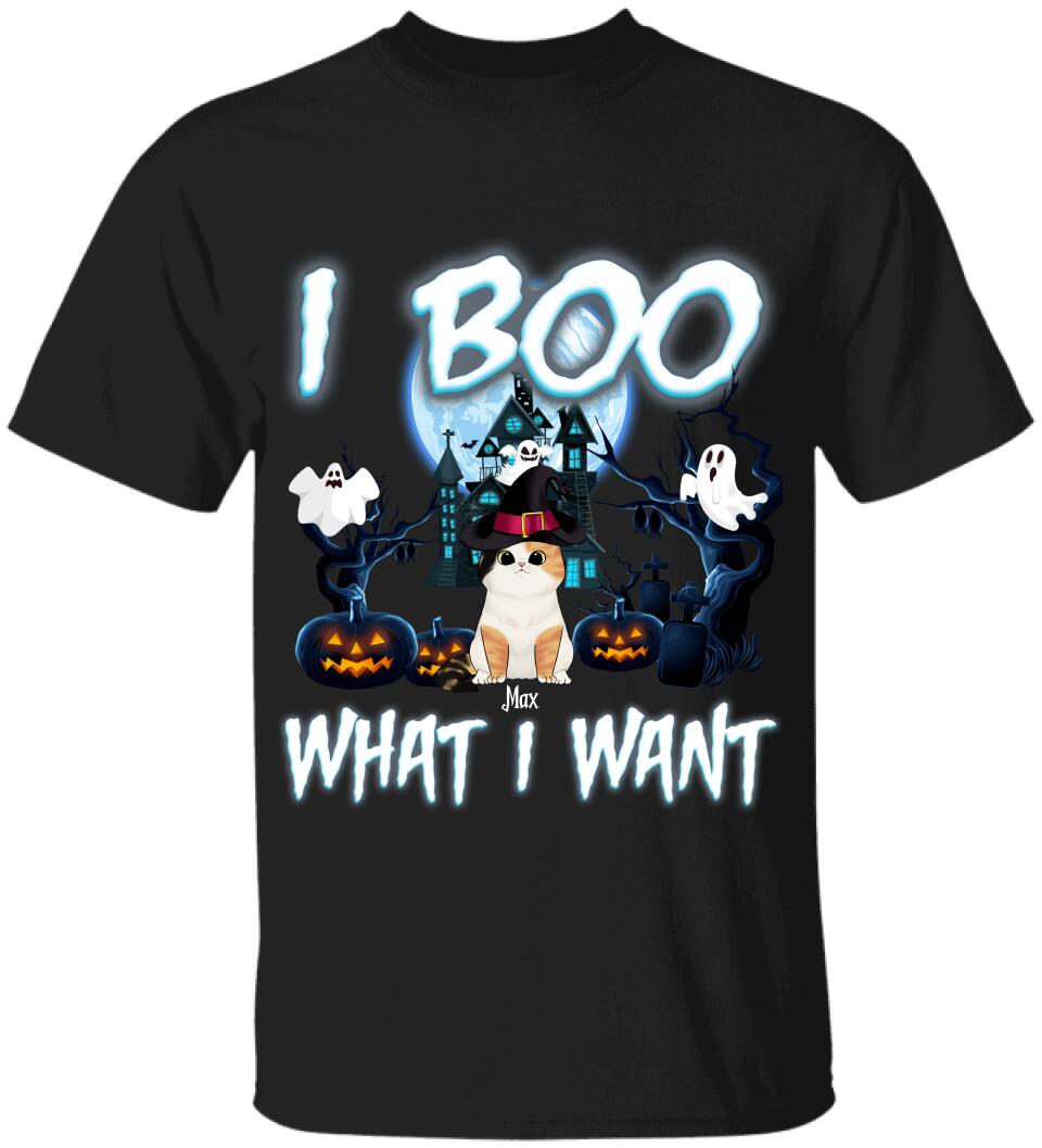 We Boo What We Want, Customized Up To 4 Cats - Personalized T-shirt
