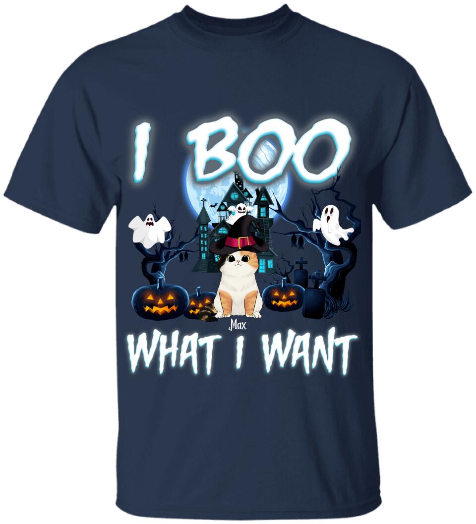 We Boo What We Want, Customized Up To 4 Cats - Personalized T-shirt