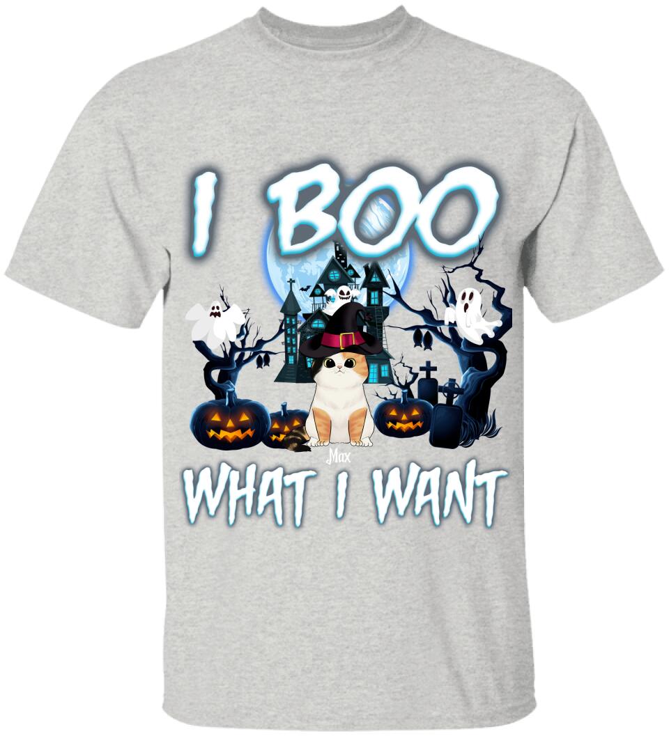 We Boo What We Want, Customized Up To 4 Cats - Personalized T-shirt