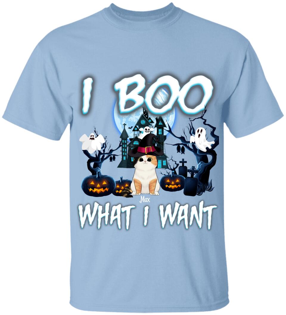 We Boo What We Want, Customized Up To 4 Cats - Personalized T-shirt