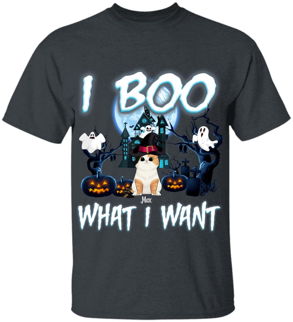 We Boo What We Want, Customized Up To 4 Cats - Personalized T-shirt