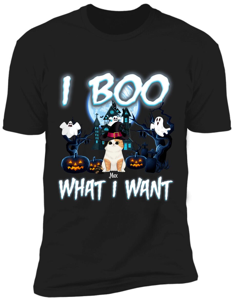 We Boo What We Want, Customized Up To 4 Cats - Personalized T-shirt