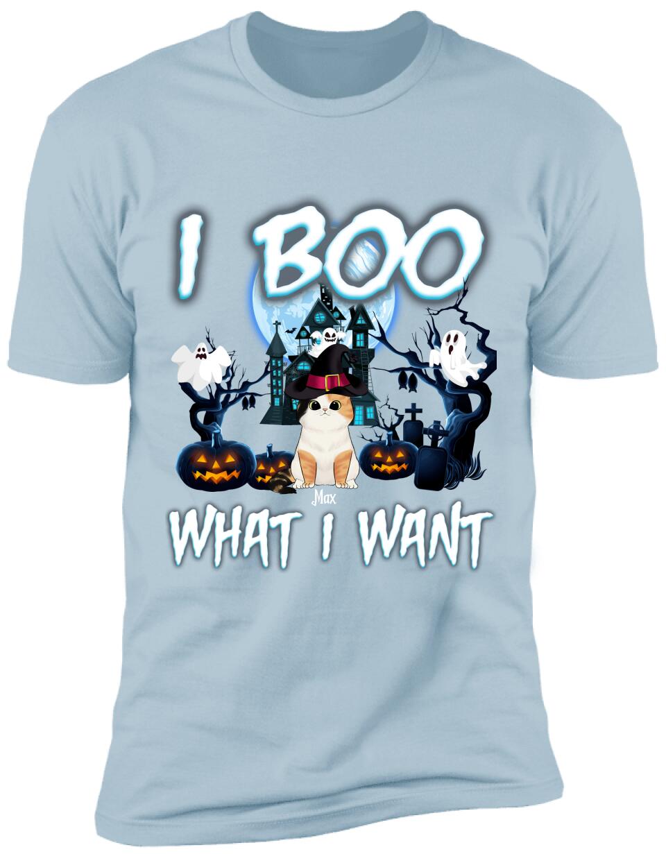 We Boo What We Want, Customized Up To 4 Cats - Personalized T-shirt