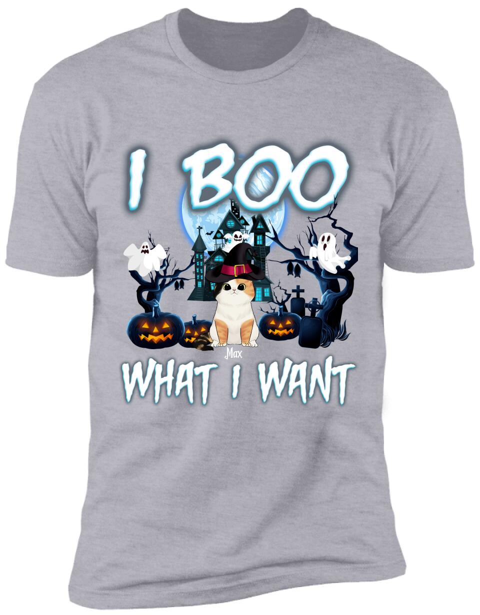 We Boo What We Want, Customized Up To 4 Cats - Personalized T-shirt