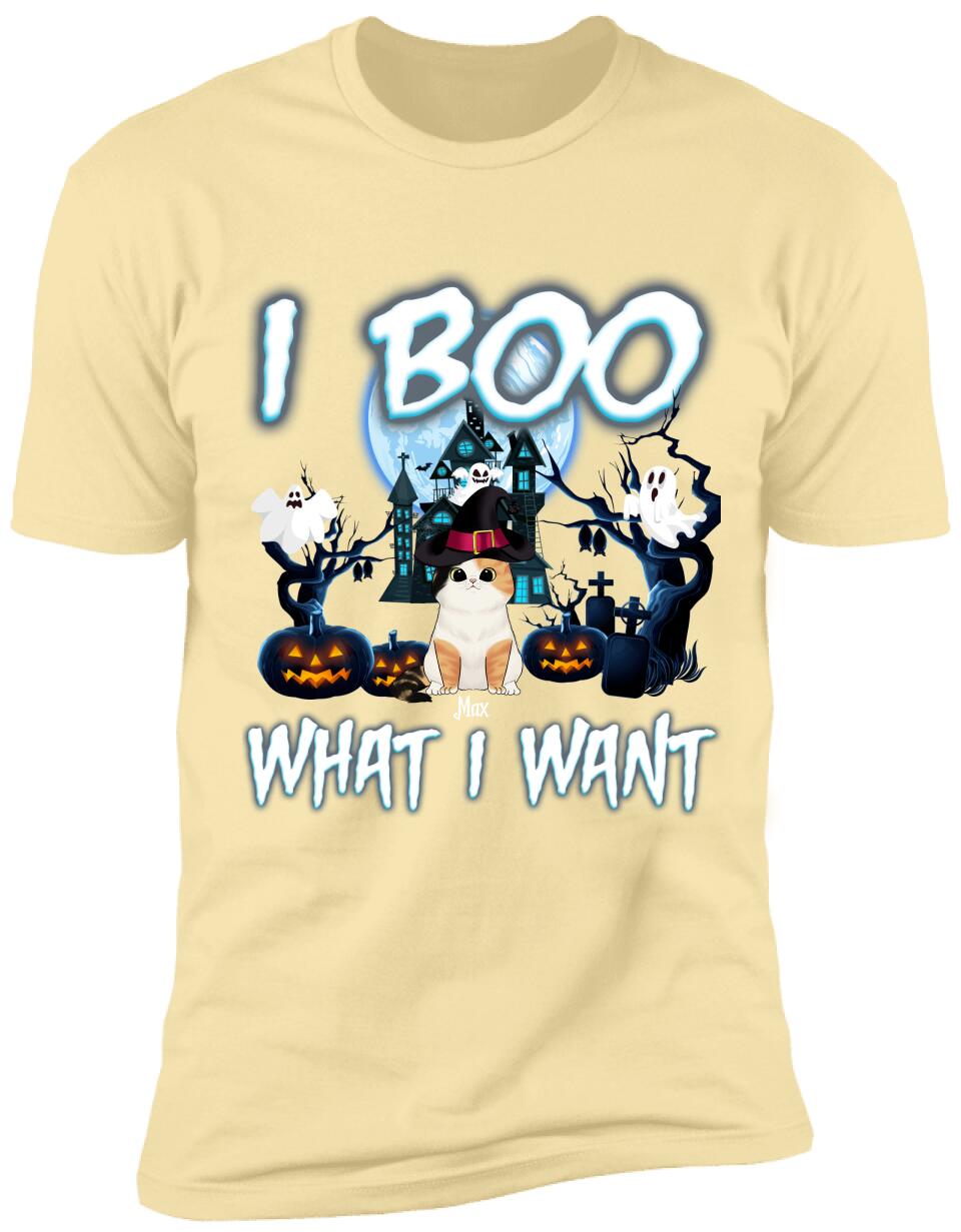 We Boo What We Want, Customized Up To 4 Cats - Personalized T-shirt