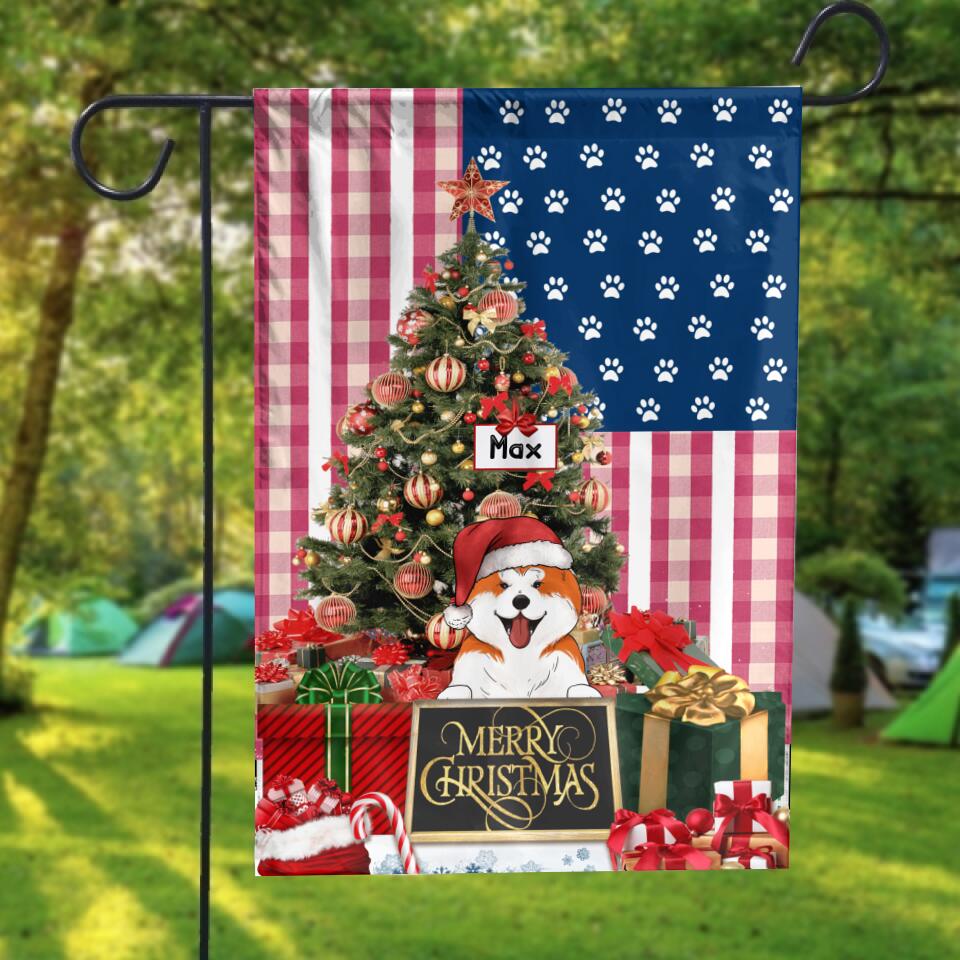 Dog Christmas, Custom Gift For Dog Lovers - Personalized Flag