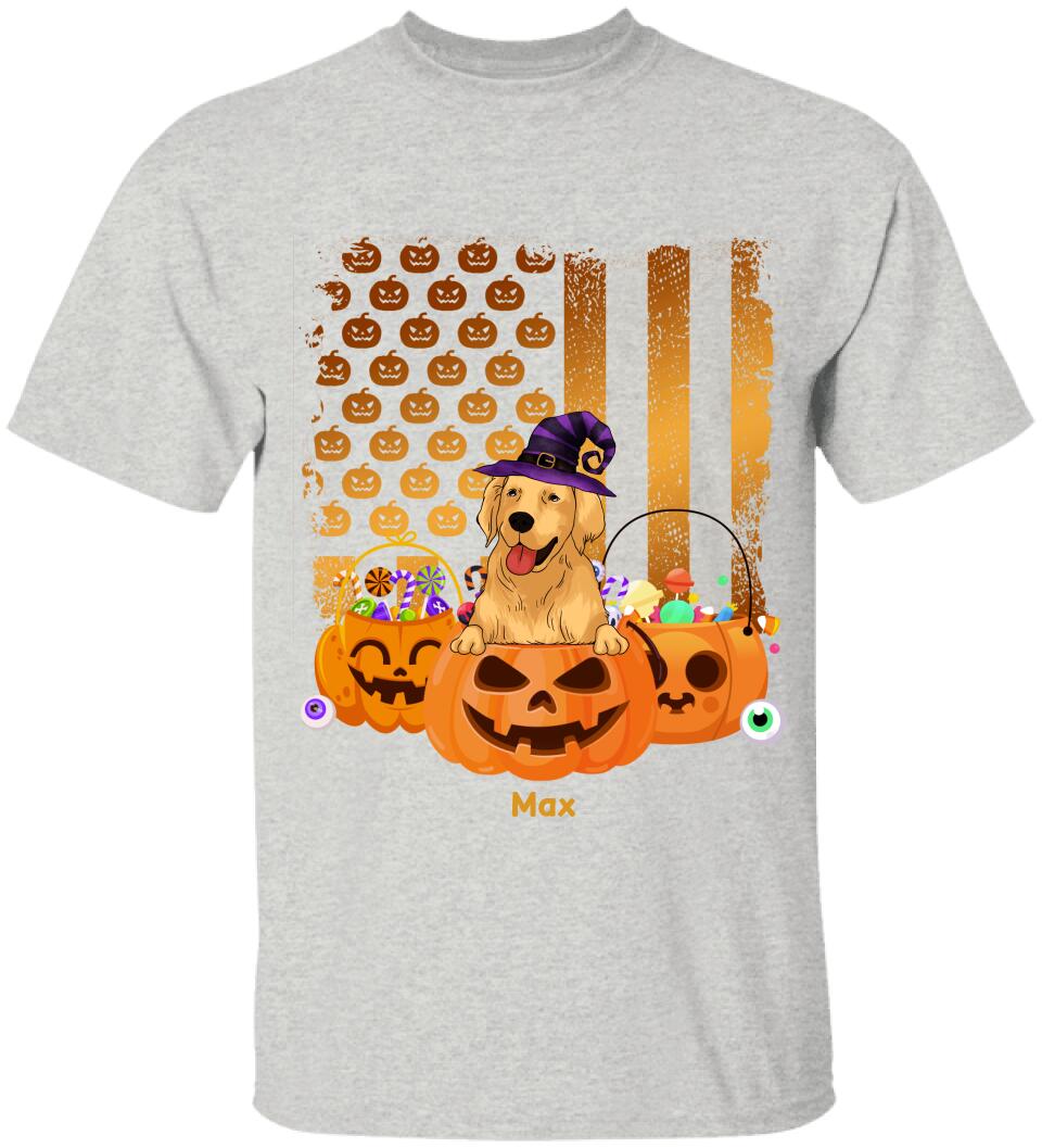 Dog Costume Halloween With USA Flag Style - Personalized T-shirt