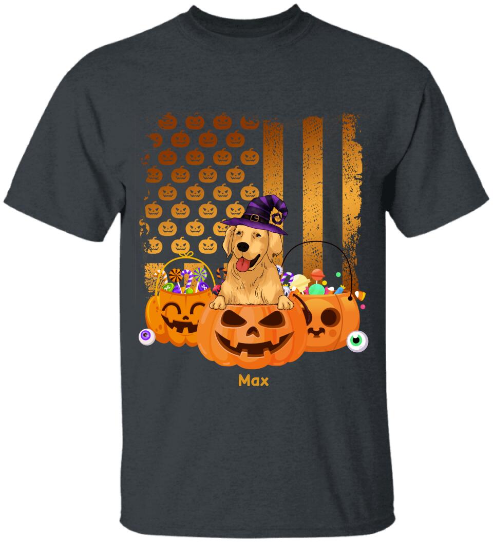 Dog Costume Halloween With USA Flag Style - Personalized T-shirt