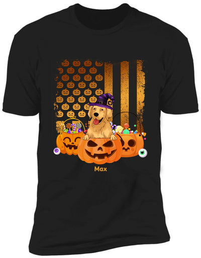 Dog Costume Halloween With USA Flag Style - Personalized T-shirt