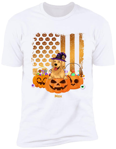 Dog Costume Halloween With USA Flag Style - Personalized T-shirt