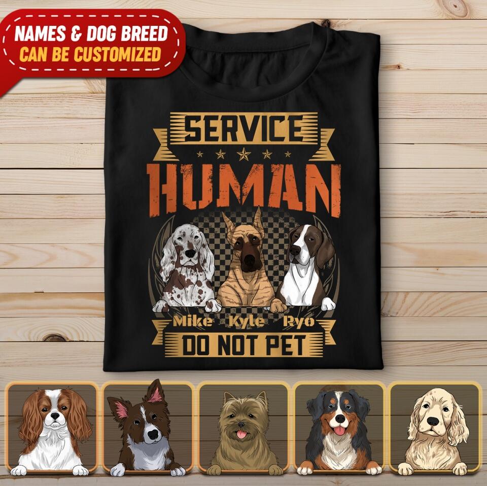 Human Service, Do Not Pet, Personalized T-shirt, Gift For Dog Lovers