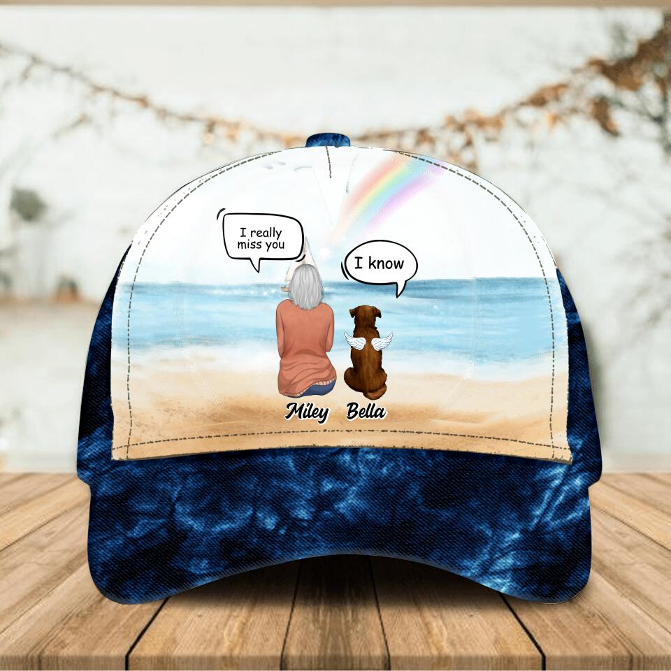 I Really Miss You Memorial Conversation - Personalized Classic Cap