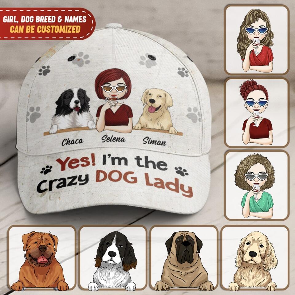 Yes! I'm The Crazy Dog Lady, Dog Lovers, Personalized Classic Cap