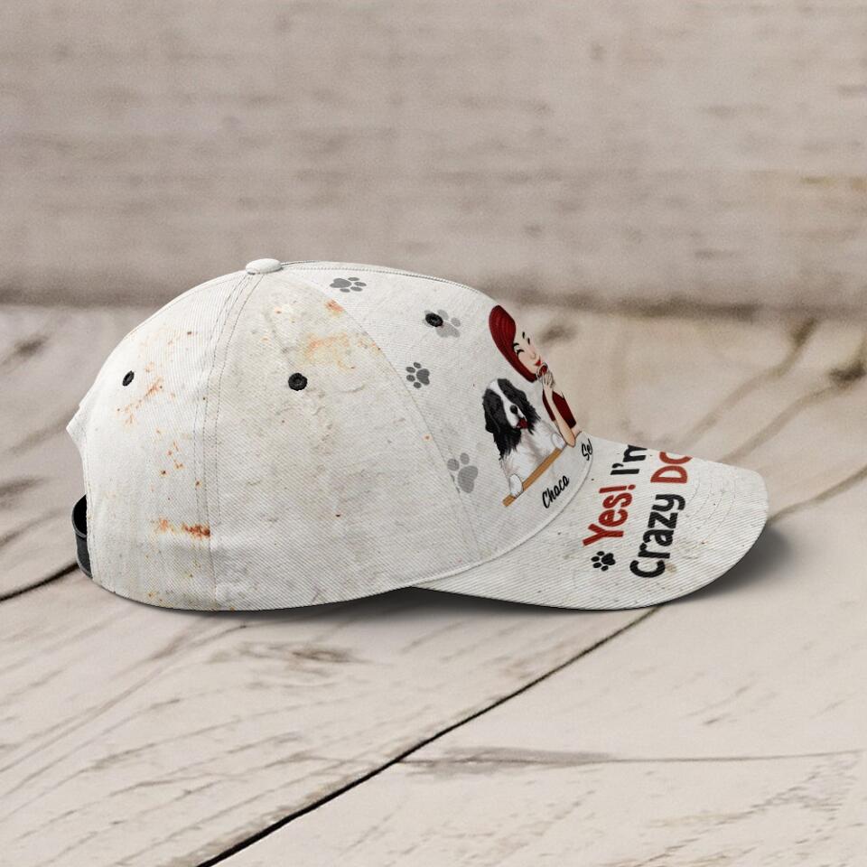 Yes! I'm The Crazy Dog Lady, Dog Lovers, Personalized Classic Cap