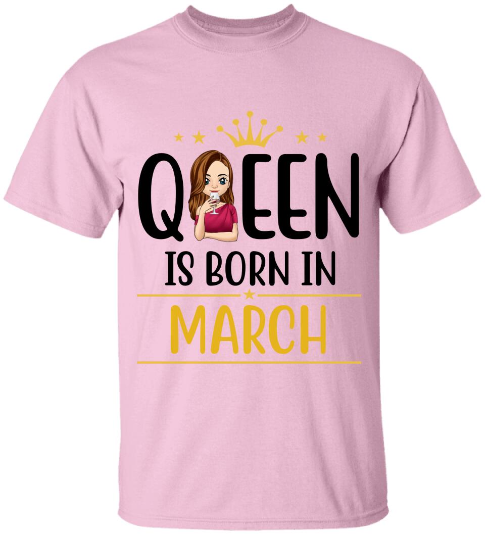 Queen Is Born In Custom, Personalized T-Shirt