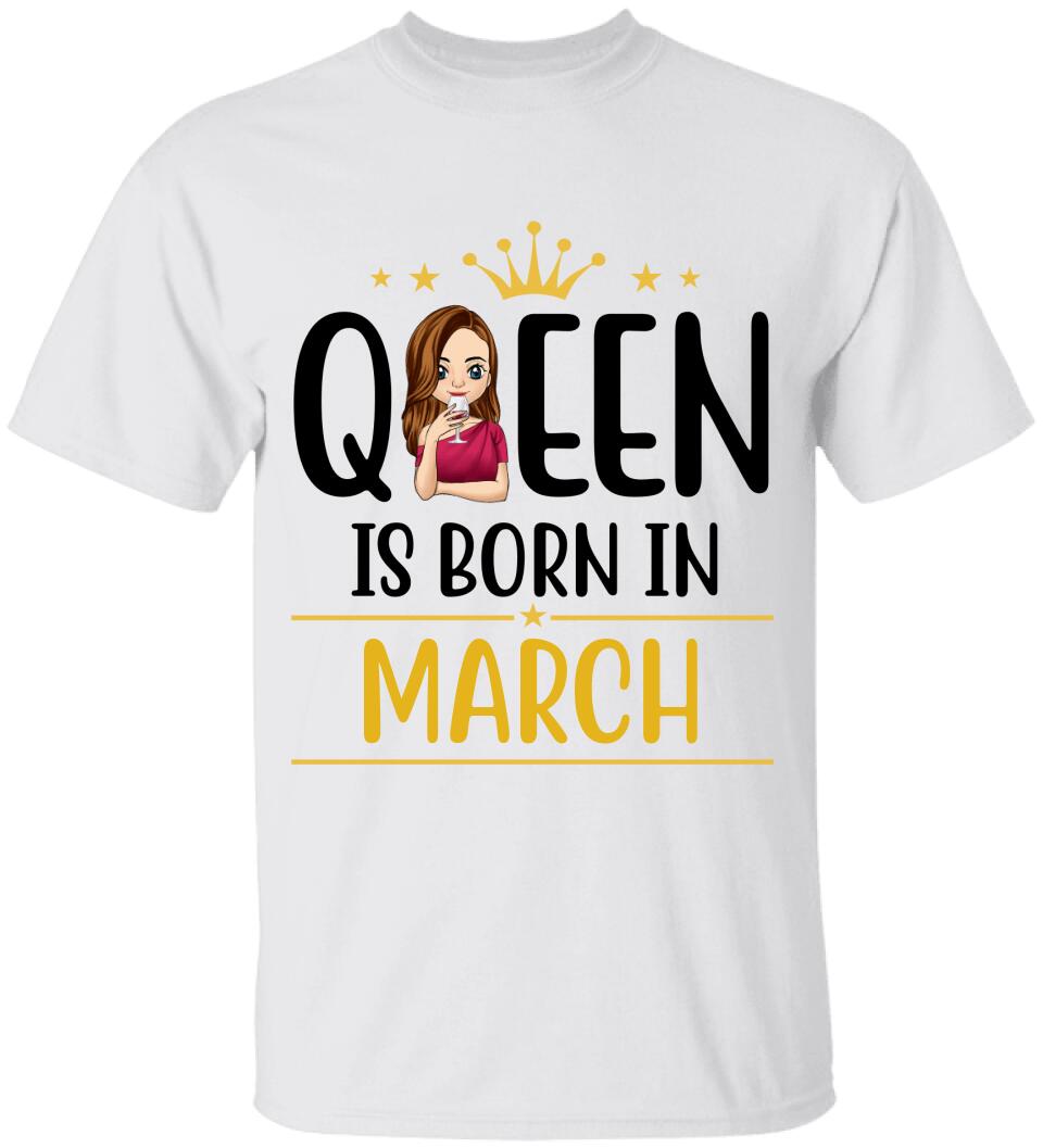 Queen Is Born In Custom, Personalized T-Shirt