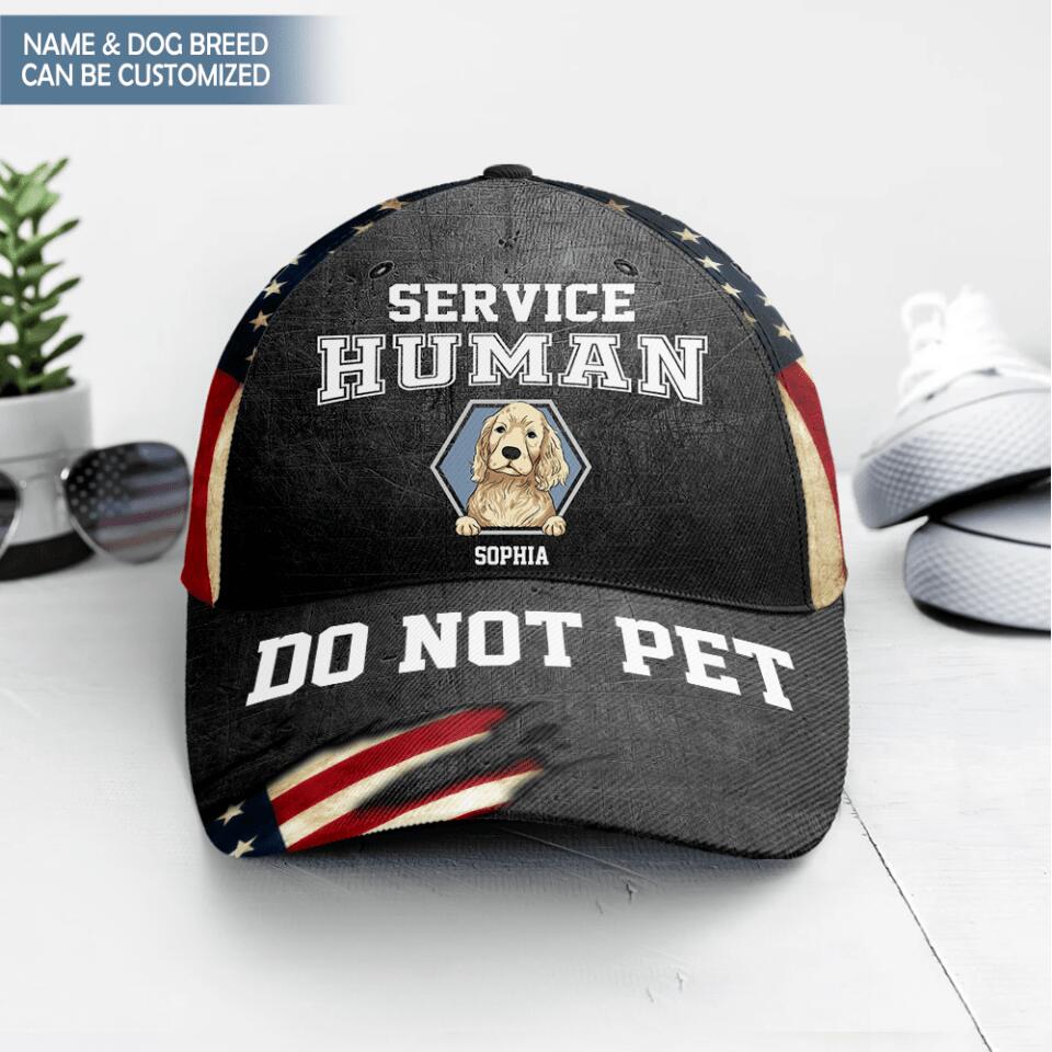 Service Human Do Not Pet - Personalized Classic Cap