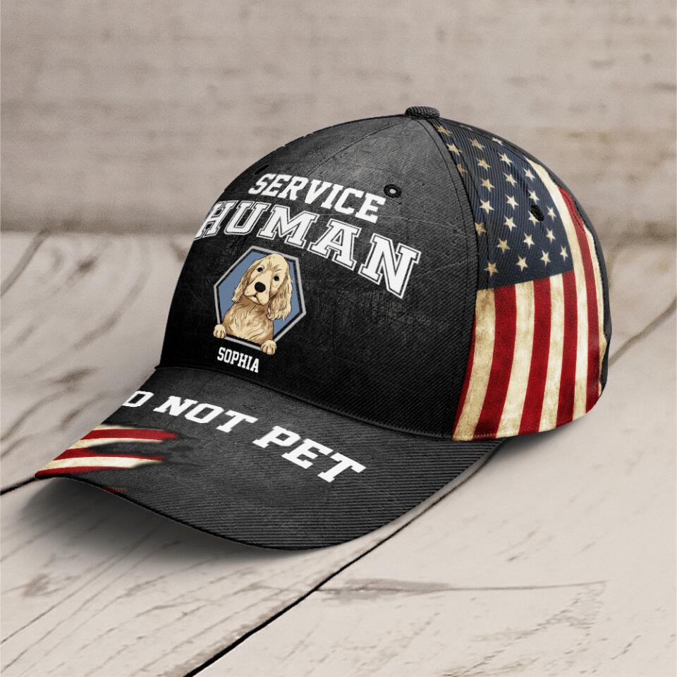 Service Human Do Not Pet - Personalized Classic Cap