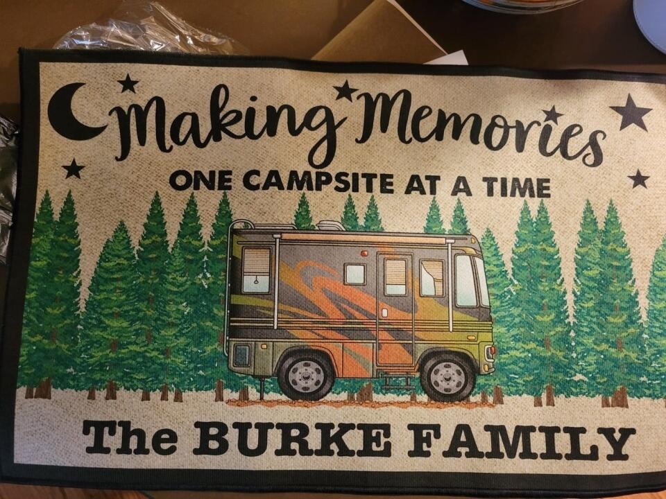 Making Memories One Campsite At A Time - Personalized Doormat