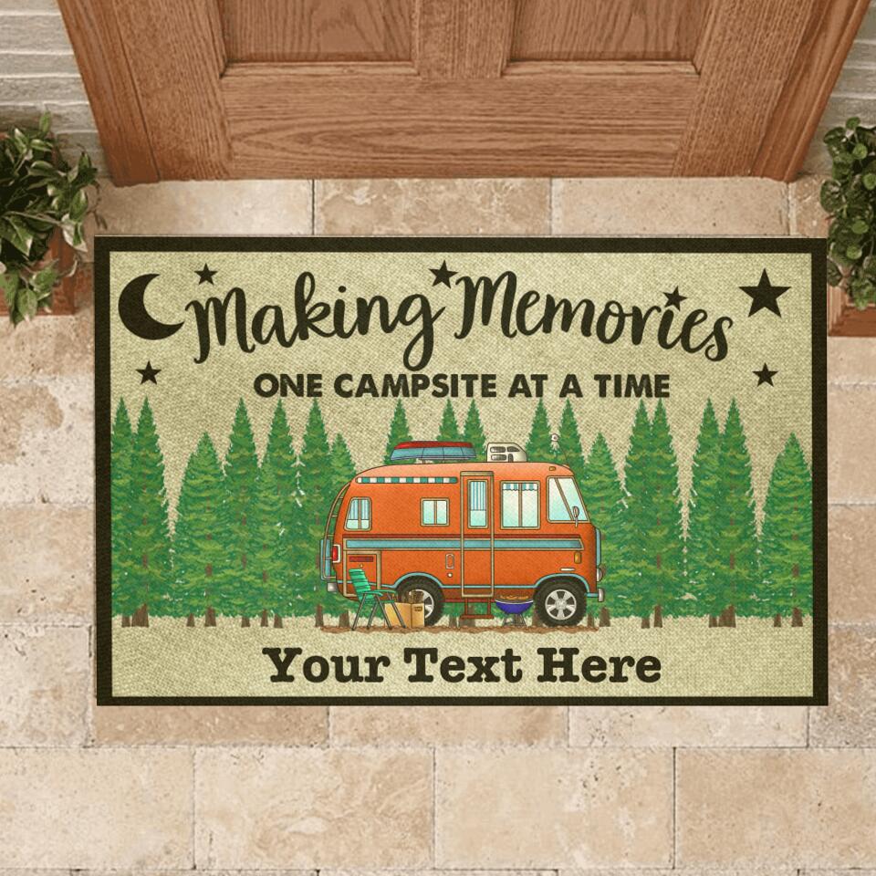 Making Memories One Campsite At A Time - Personalized Doormat