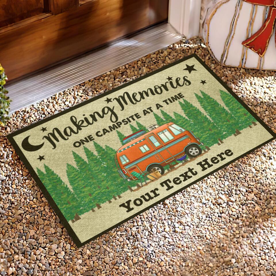 Making Memories One Campsite At A Time - Personalized Doormat