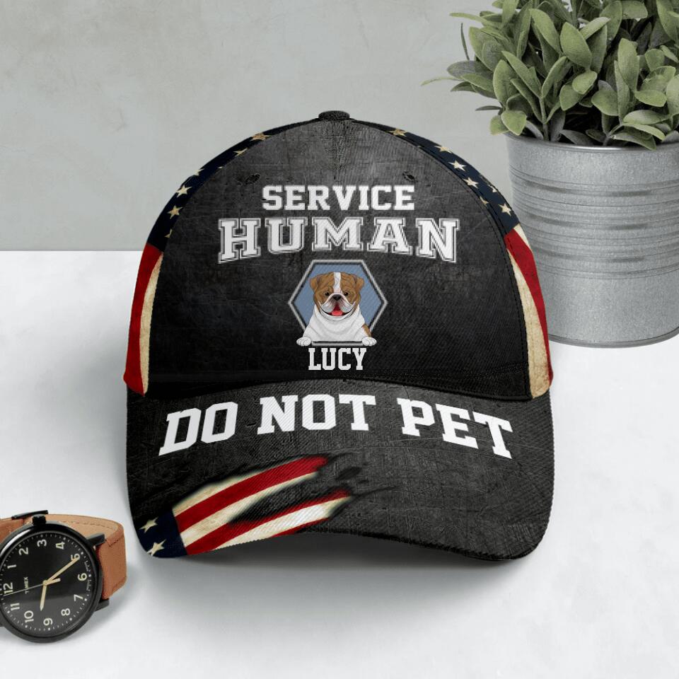 Service Human Do Not Pet - Personalized Classic Cap