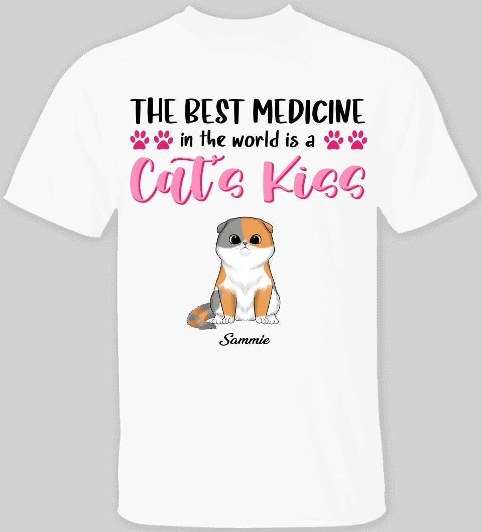 The Best Medicine In The World Is A Cat's Kiss - T-shirt
