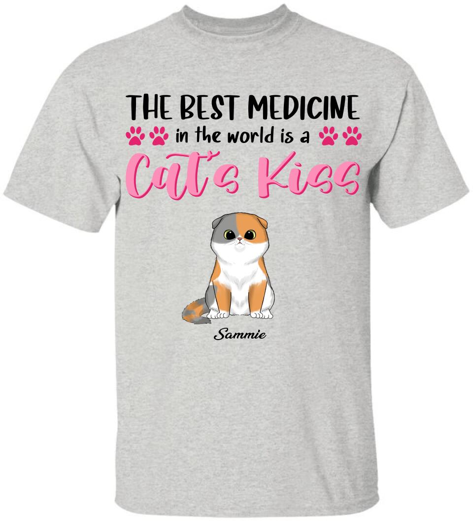 The Best Medicine In The World Is A Cat's Kiss - T-shirt
